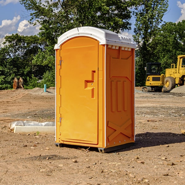 how often are the portable toilets cleaned and serviced during a rental period in Angola